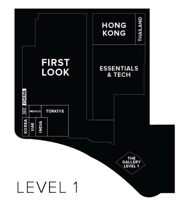 JCK Exhibitors by Floor - Level 1 Neighborhoods - CHINA