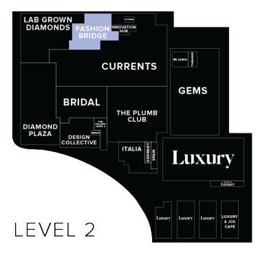 JCK Exhibitors by Floor - Level 2 Neighborhoods - Fashion Bridge