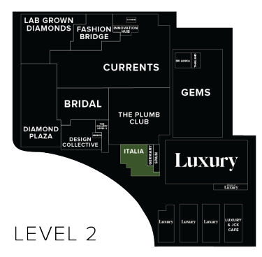 JCK Exhibitors by Floor - Level 2 Neighborhoods - Italia