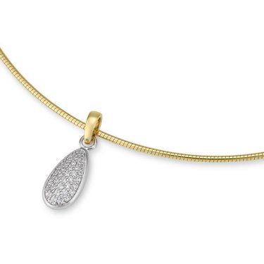 Tennis necklace in 14k white gold with 9.17 cts. t.w. diamonds, $23,400; Shy Creation