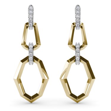 Stones Tower ear cuff in 18k yellow gold with London blue topaz, price on request; Peruffo 