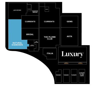 JCK Exhibitors by Floor - Level 2 Neighborhoods - Natural Diamonds