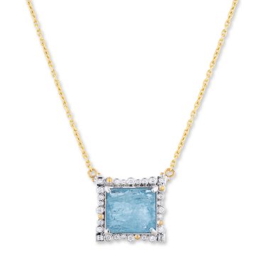 Dive In necklace in 18k and 24k yellow gold with 12.03 ct. aquamarine and 0.66 ct. t.w. diamonds, $8,010; Lika Behar