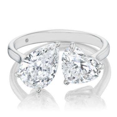 Two-stone ring in 18k white gold with 3.01 cts. t.w. diamonds, $35,900; Nader Kash 