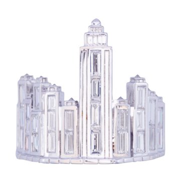 New York City skyline ring in 18k white gold with 1.43 cts. t.w. diamonds, price on request; Sigi Collection