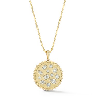 Necklace in yellow gold with diamonds