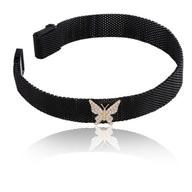 Animalia bracelet in blackened steel with diamonds; 18 Carat House 