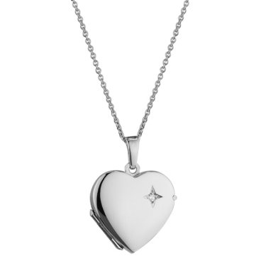 Locket in sterling silver with 0.01 ct. diamond, $220; Artistry, Ltd.   