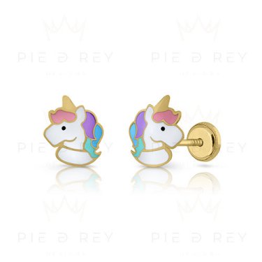Unicorn stud earrings; Oportunidad Promoción