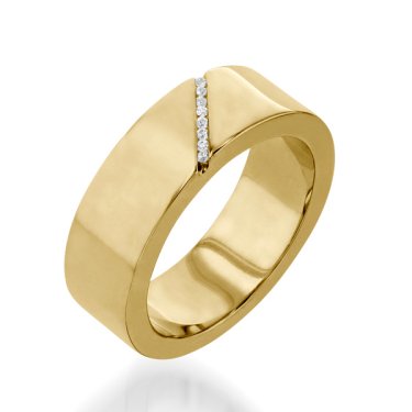 Havana ring in 14k yellow gold with diamonds, $1,995