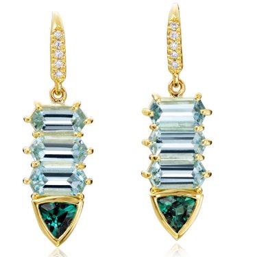 Lauren K Aqua Emerald Earrings