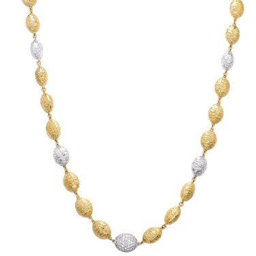 Necklace in 18k yellow and white gold with 1.01 cts. t.w. diamonds, $6,500; Brij Jewels  