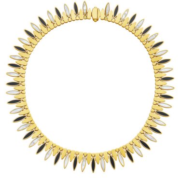 Dashing Diamond starburst necklace in 14k yellow gold with 0.61 ct. t.w. diamonds, $2,300; Brevani