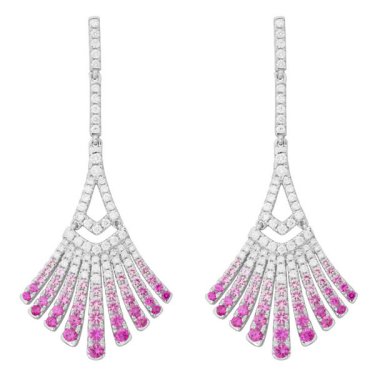 Earrings in 14k white gold