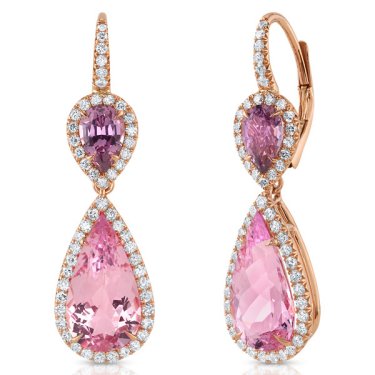 Earrings in 18k rose gold