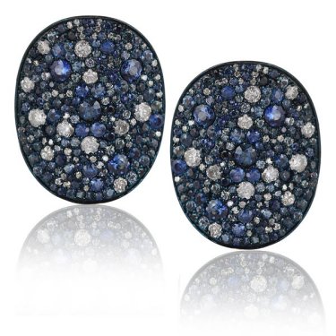 Earrings with sapphires and diamonds