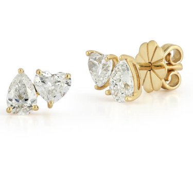 Stud earrings in 14k yellow gold with 1.25 cts. t.w. diamonds, $5,665; Beny Sofer