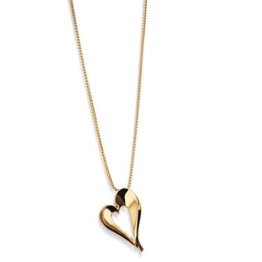 Adore heart pendant in 14k yellow gold, $1,495; John Atencio 