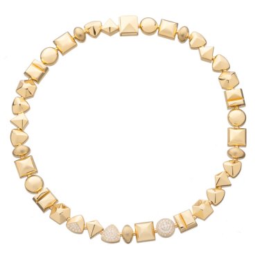 Candy Full Moon choker in 18k yellow gold with diamonds, price on request; Peruffo